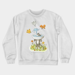 Cat Birdbath Crewneck Sweatshirt